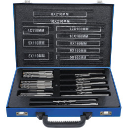 Jeu de mèches | Tige SDS, pointe en métal dur | 4 - 12 mm | 56 pièces