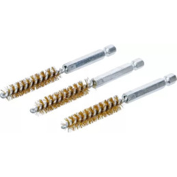 Brosse en laiton | 10 mm | 6,3 mm (1/4") | 3 pièces