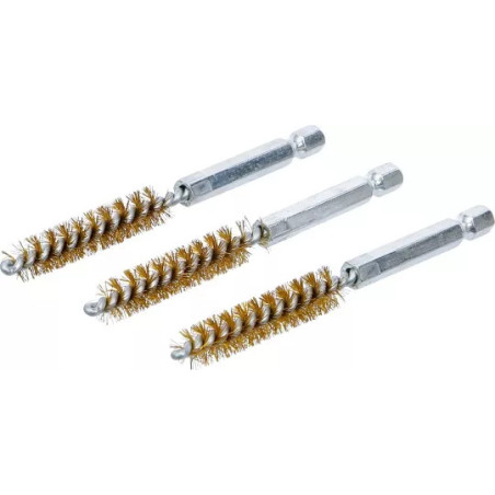Brosse en laiton | 10 mm | 6,3 mm (1/4") | 3 pièces