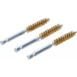 Brosse en laiton | 10 mm | 6,3 mm (1/4") | 3 pièces