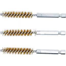 Brosse en laiton | 10 mm | 6,3 mm (1/4") | 3 pièces