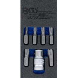 Jeu d’embouts | 10 mm (3/8") | profil T (pour Torx) | 7 pièces