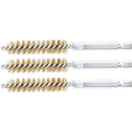 Brosse en laiton | 11 mm | 6,3 mm (1/4") | 3 pièces