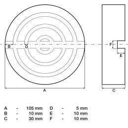 Tampon en caoutchouc | pour cric | Ø 105 mm