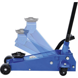 Cric rouleur | hydraulique | 3 t | à pédale de levage rapide