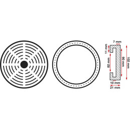 Tampon caoutchouc | pour pont élévateur | Ø 100 mm
