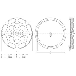 Tampon caoutchouc | pour pont élévateur | Ø 120 mm