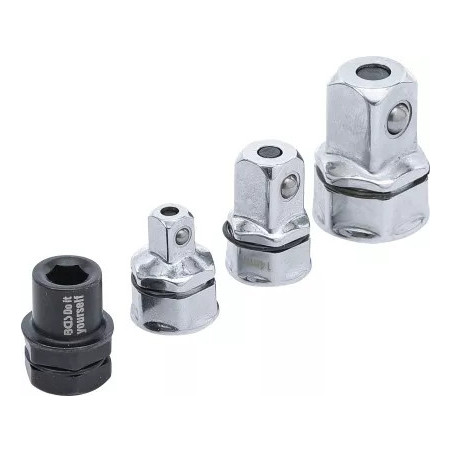 Jeu d'adaptateurs industriels pour clé polygonales à cliquet | 4 pièces