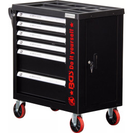 Servante d’atelier | 6 tiroirs | 1 porte latérale | avec 158 outils