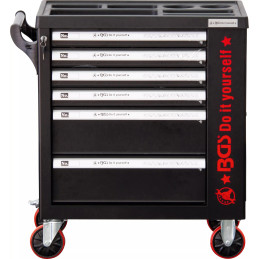 Servante d’atelier | 6 tiroirs | 1 porte latérale | avec 158 outils