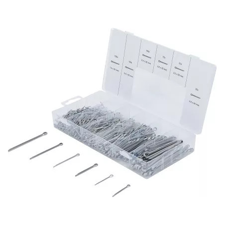 Assortiment de goupilles | acier inoxydable | Ø 1,6 - 4,0 mm | 555 pièces