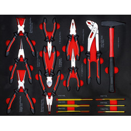 Servante d’atelier | 7 tiroirs, 1 porte latérale | avec 250 outils