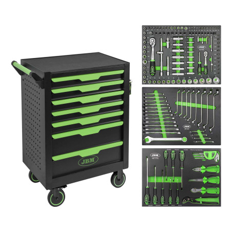 CHARIOT À OUTILS 7 TIROIRS - 154PCS