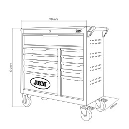 CHARIOT À OUTILS 11 TIROIRS - ASSEMBLÉ