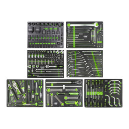 CHARIOT À OUTILS À 7 TIROIRS - VERT - SPÉCIAL POUR CAMIONS