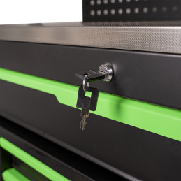 CHARIOT À OUTILS À 11 TIROIRS AVEC PANNEAU PERFORÉ