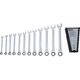 Jeu de clés mixtes à cliquet | 8 - 19 mm | 12 pièces