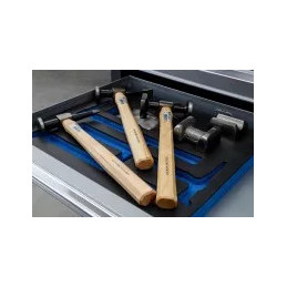 Insert de servante d’atelier 2/3 : Mallette de tas et marteaux de carrosserie | 7 pièces