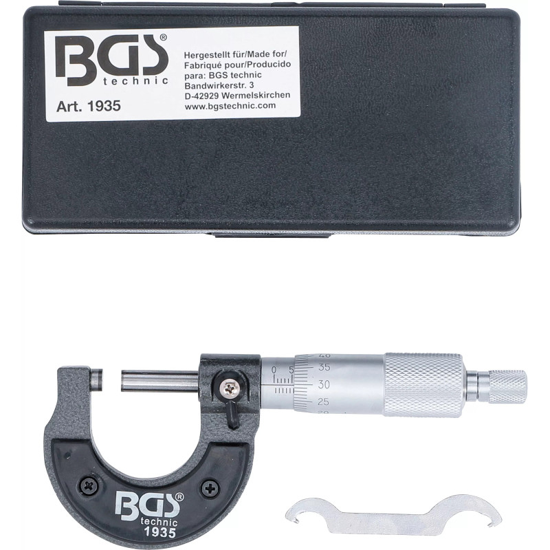 Vis micrométrique | précision 0,01 mm | 0 - 25 mm