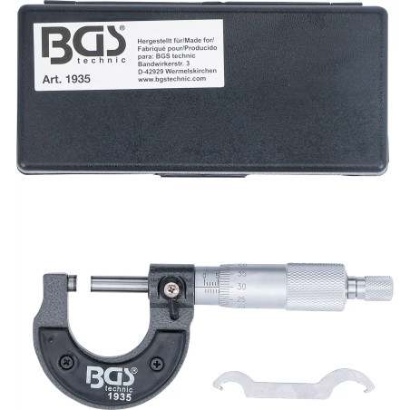 Vis micrométrique | précision 0,01 mm | 0 - 25 mm