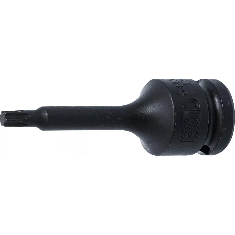 Douille à embouts à choc | longueur 75 mm | 12,5 mm (1/2") | profil T (pour Torx) T30