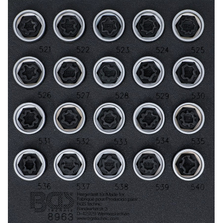 Jeu d’outils pour écrous antivol pour VAG | 20 pièces