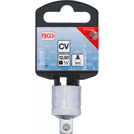 Adaptateur de clé à douille | femelle 12,5 mm (1/2") - mâle 10 mm (3/8")