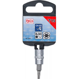Douille à embouts | 6,3 mm (1/4") | profil T (pour Torx) T15