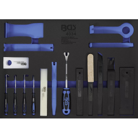 Insert de servante d'atelier 3/3 : Jeu de crochets, de coins de montage et de crochets | 17 pièces