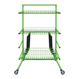 CHARIOT POUR PIÈCES AVEC SUPPORT POUR PANNEAUX