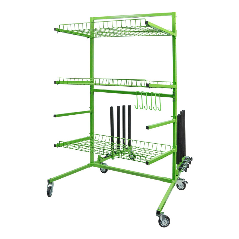 CHARIOT POUR PIÈCES AVEC SUPPORT POUR PANNEAUX