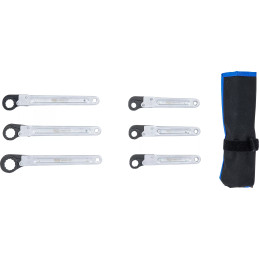 Jeu de clés à tuyauter à cliquet|, 6 pièces