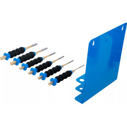 Jeu de chasse-goupilles | avec protection des mains | 180 mm | 3 - 8 mm | 6 pcs.