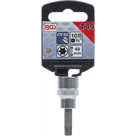 Douille à embouts | 10 mm (3/8") | profil T (pour Torx) T40