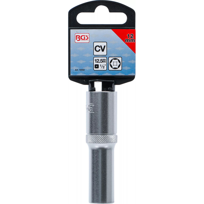 Douille pour clé, six pans, longue | 12,5 mm (1/2") | 12 mm