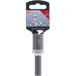 Douille pour clé, six pans, longue | 12,5 mm (1/2") | 8 mm