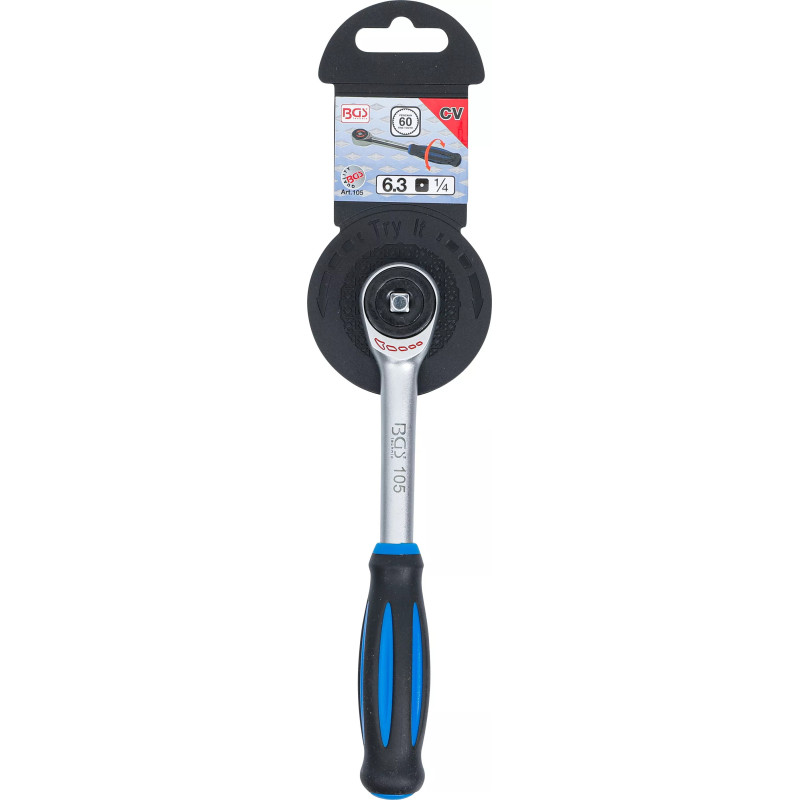 Cliquet réversible poignée rotative | 6,3 mm (1/4")