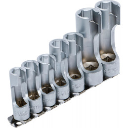 Jeu de douilles speciales, fendues | 10 mm (3/8") | 10 - 19 mm | 7 pièces