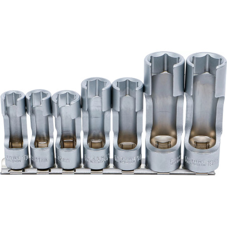 Jeu de douilles speciales, fendues | 10 mm (3/8") | 10 - 19 mm | 7 pièces