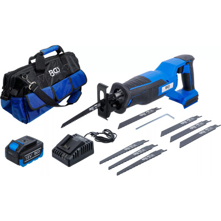 Jeu de scie sabre sur batterie | sans balais | 18 V | avec batterie et chargeur rapide