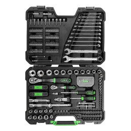 COFFRET À OUTILS DE 232 PIÈCES AVEC DOUILLES HEXAGONALES ZINGUÉ