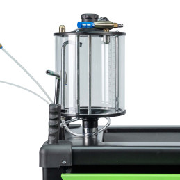 CHARIOT DE RÉCUPÉRATION D’HUILE AVEC SYSTÈME D’ASPIRATION ET COMPARTIMENTS