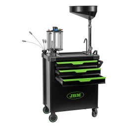 CHARIOT DE RÉCUPÉRATION D’HUILE AVEC SYSTÈME D’ASPIRATION ET COMPARTIMENTS