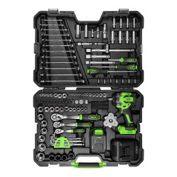 MALLETTE D'OUTILS AVEC CLÉ À CHOC BRUSHLESS BATTERIE 800NM