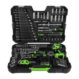 MALLETTE D'OUTILS AVEC CLÉ À CHOC BRUSHLESS BATTERIE 800NM