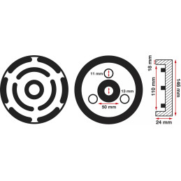 Tampon caoutchouc | pour pont élévateur | Ø 145 mm