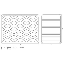 Tampon en caoutchouc | pour pont élévateur | 160 x 120 x 80 mm