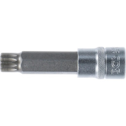 Douille à embouts | longueur 100 mm | 12,5 mm (1/2") | denture multiple intérieure (pour XZN) avec perçage M16