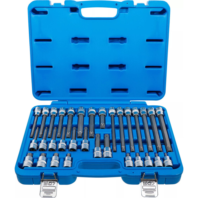 Jeu de douilles à embouts | 12,5 mm (1/2") | Profil cannelé (pour Ribe) | 32 pièces