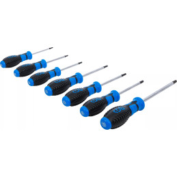 Jeu de tournevis | Profil T (pour Torx) avec perçage | T10 - T40 | 7 pièces